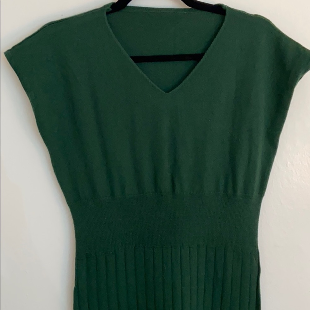 Green sweater dress